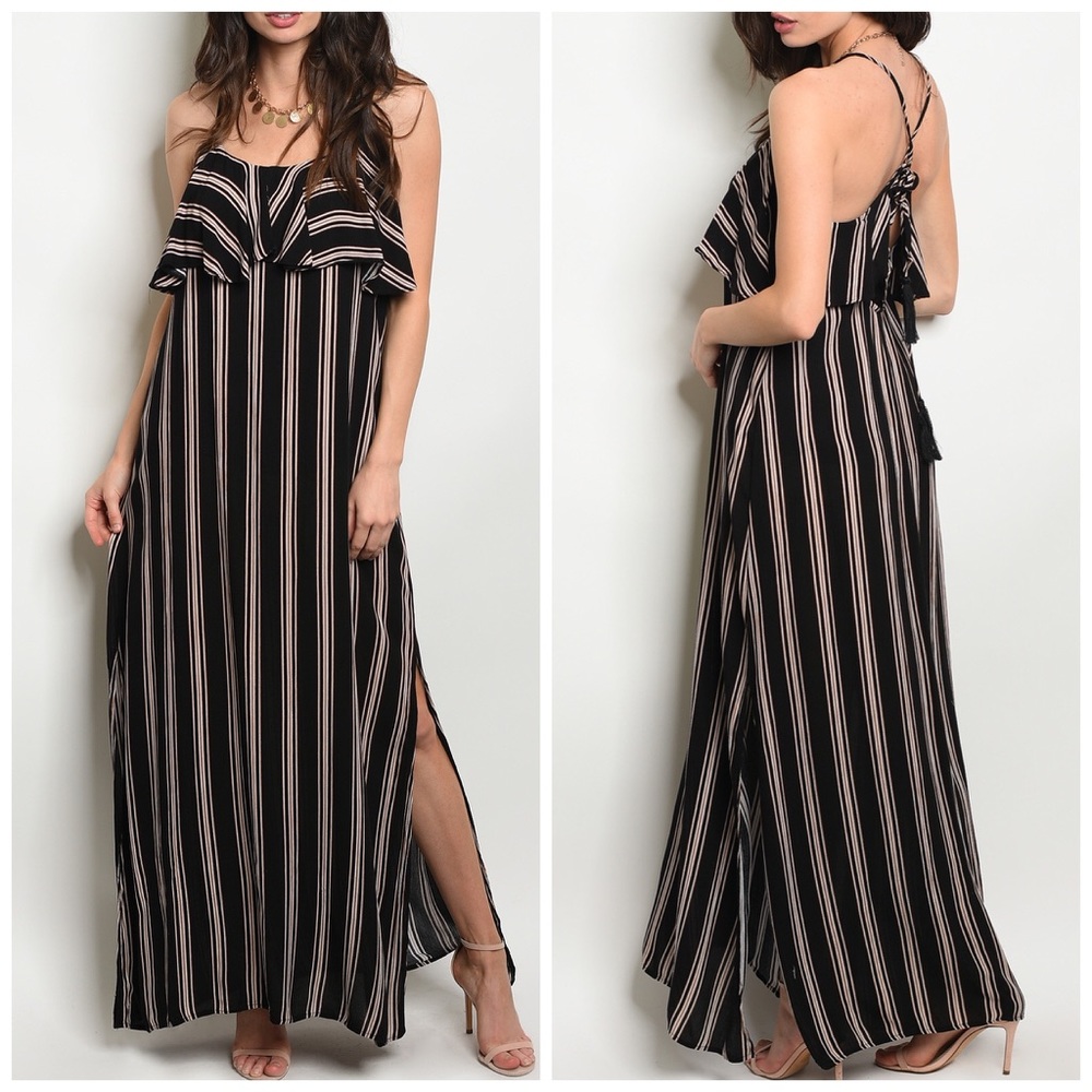 SUMMER CLEARANCE ❤️Stunning Stripe Ruffle Maxi - Picture 3 of 3